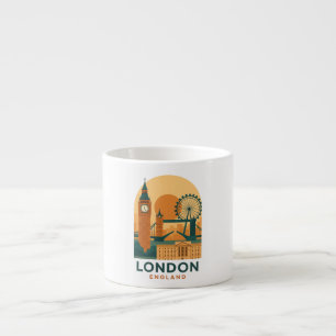 Vintage Londen Engeland Espresso Kop – Retro Reis