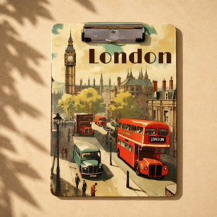 Vintage Londen Engeland Reisposter Esthetiek Klembord