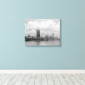 Vintage Londen, Huis van het Parlement 1904 Canvas Afdruk (Insitu (Houten vloer))