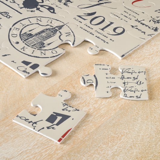 Vintage Londen Jigzaag Puzzle Legpuzzel (Zijkant)