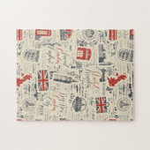 Vintage Londen Jigzaag Puzzle Legpuzzel (Horizontaal)