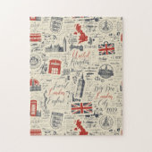 Vintage Londen Jigzaag Puzzle Legpuzzel (Verticaal)