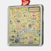 Vintage Londen kaart ornament (Links)