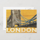 Vintage Londen Poster Briefkaart (Voorkant / Achterkant)