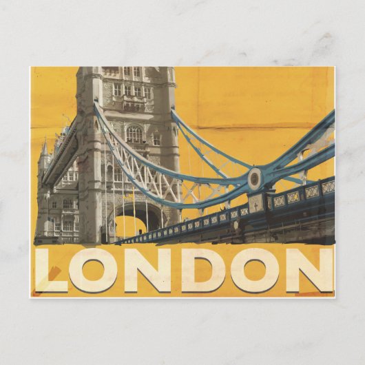 Vintage Londen Poster Briefkaart (Voorkant)