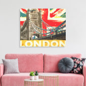Vintage Londen Poster Canvas Afdruk (Insitu (Woonkamer))