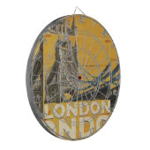 Vintage Londen Poster Dartbord (Voorkant Links)