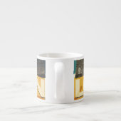 Vintage Londen Poster Espresso Kop (Achterkant)