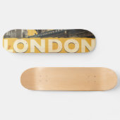 Vintage Londen Poster Skateboard (Horizontaal)