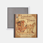 Vintage - Londen Town Magneet (Voorkant / Achterkant)