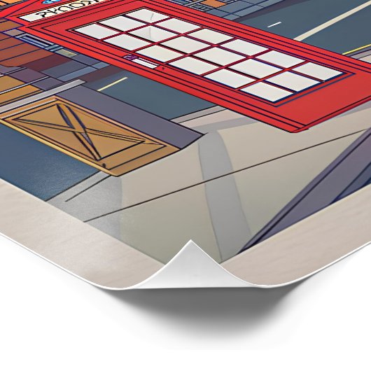 Vintage Londen Verenigd Koninkrijk Perfect Poster (Hoek)