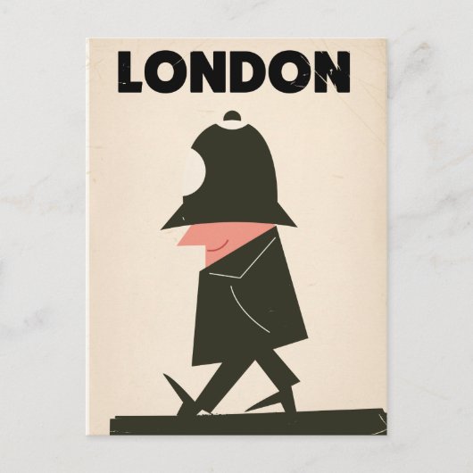 Vintage Londense policeman reisposter Briefkaart (Voorkant)