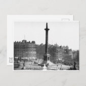 Vintage Londense straatscene, Trafalgar Square Briefkaart (Voorkant / Achterkant)