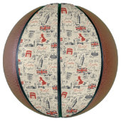 Vintage London Basketball Basketbal (Verticaal)