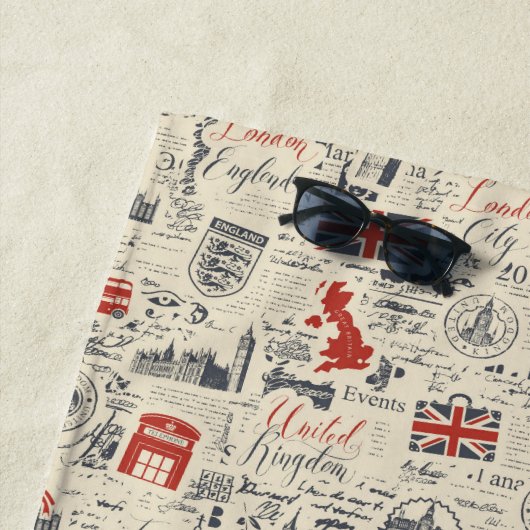 Vintage London Beach Towel Strandlaken (In situ)