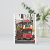 Vintage London Bus Briefkaart (Staand voorkant)