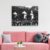 Vintage London Changing guard Buckingham paleis Canvas Afdruk (Insitu (Woonkamer))