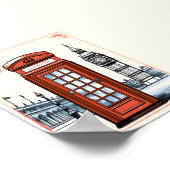 Vintage London City Retro British Phone Booth Poster (Hoek)