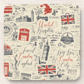 Vintage London Cork-Backed Onderzetters (Voorkant)