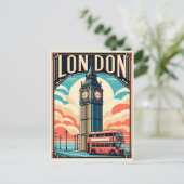 Vintage London England Travel  Briefkaart (Staand voorkant)