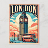 Vintage London England Travel  Briefkaart (Voorkant)