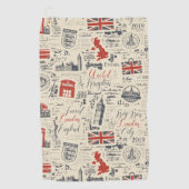 Vintage London Golf Towel Golfhanddoek (Voorkant)