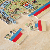 Vintage London Map 8x10 Puzzle Legpuzzel (Zijkant)