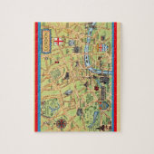 Vintage London Map 8x10 Puzzle Legpuzzel (Verticaal)