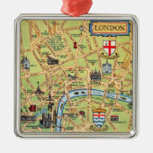 Vintage London Map Ornament (Voorkant)