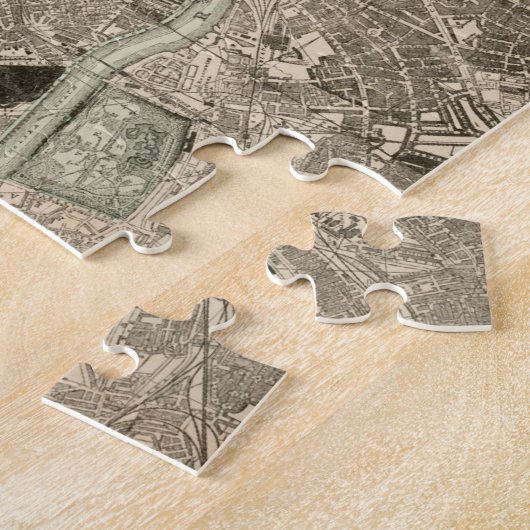 Vintage London Map Puzzle Legpuzzel (Zijkant)