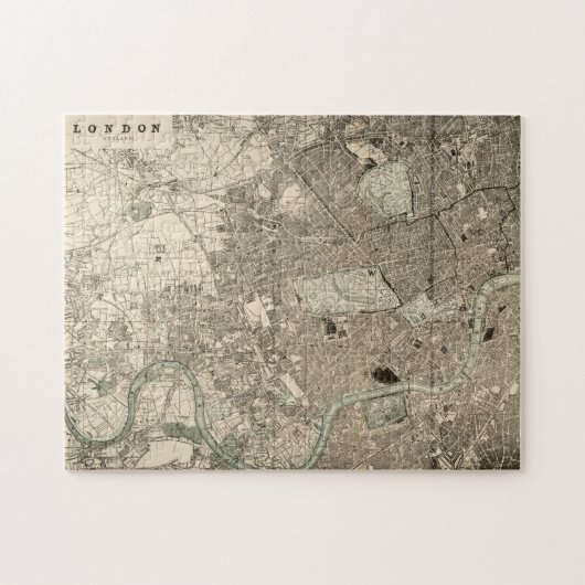 Vintage London Map Puzzle Legpuzzel (Horizontaal)