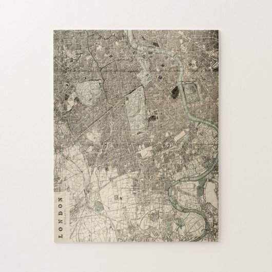 Vintage London Map Puzzle Legpuzzel (Verticaal)
