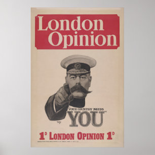 Vintage London Opinion Hoesje Poster