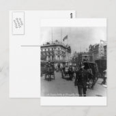 Vintage London Piccadilly Circus street scene 1901 Briefkaart (Voorkant / Achterkant)