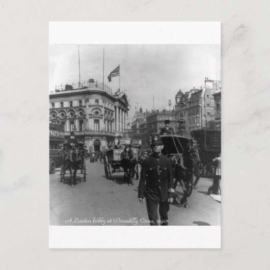 Vintage London Piccadilly Circus street scene 1901 Briefkaart (Voorkant)