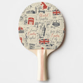 Vintage London Ping Pong Paddle Tafeltennisbatje (Voorkant)