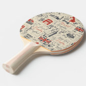 Vintage London Ping Pong Paddle Tafeltennisbatje (Voorkant Gekanteld)