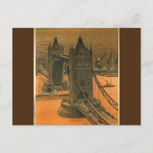 Vintage London Railroad Travel Advertisement Briefkaart