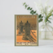Vintage London Railroad Travel Advertisement Briefkaart (Staand voorkant)