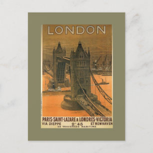 Vintage London Railroad Travel Advertisement Briefkaart