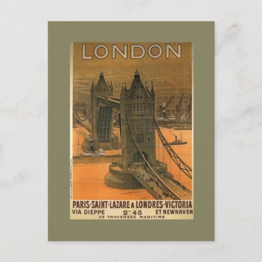 Vintage London Railroad Travel Advertisement Briefkaart (Voorkant)