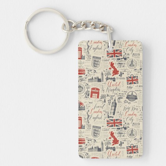 Vintage London Sleutelhanger (Voorkant)