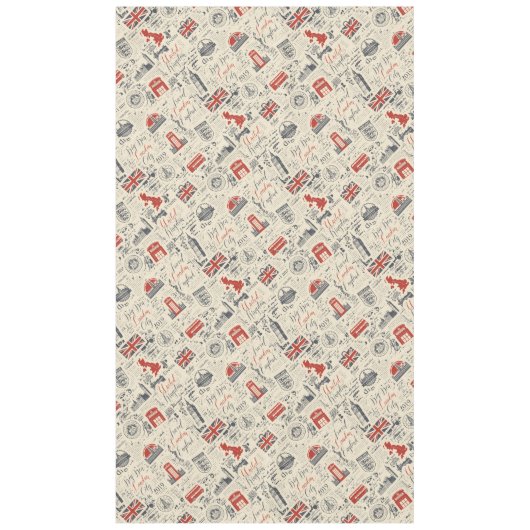 Vintage London Tablecloth Tafelkleed (Voorkant)