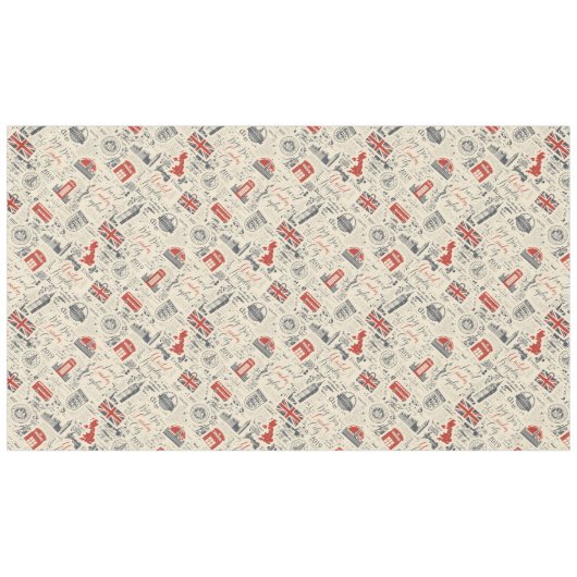 Vintage London Tablecloth Tafelkleed (Voorkant (Horizontaal))