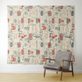 Vintage London Tapestry Wandkleed (In Situ (horizontaal))