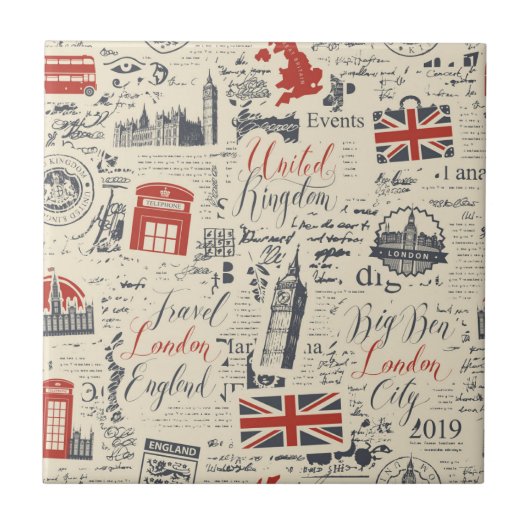 Vintage London Tegel Tegeltje (Voorkant)