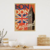 Vintage London Travel Poster (Keuken)