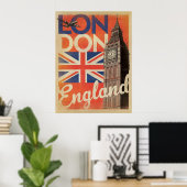 Vintage London Travel Poster (Thuiskantoor)