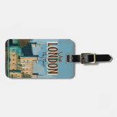 Vintage London Travel Poster Bagagelabel (Voorkant horizontaal)