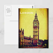 Vintage London Travel Tourism Briefkaart (Voorkant / Achterkant)